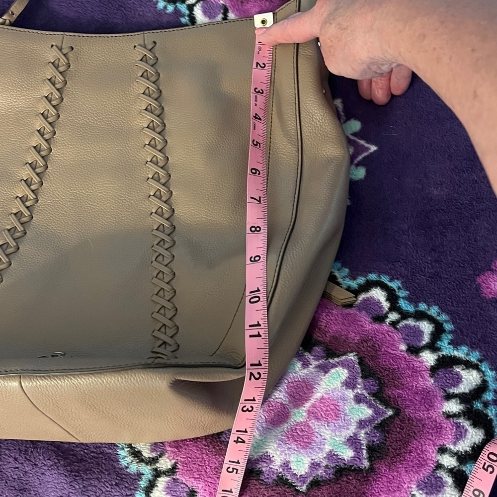 orYANY Tan Shoulder Bag with Stitch Detail NWT - Picture 4 of 13
